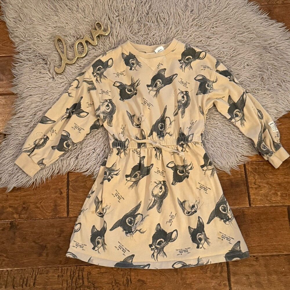 Zara x Disney Classics Bambi Thumper Expressions Dress Girls 8 Animators Images